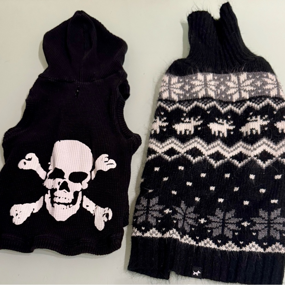Set of TWO Adorable Dog Sweaters (you get both!)